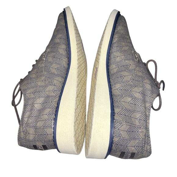 Toms Men's Gray Shoes with Subtle Navy Line Design Size 8.5 - Picture 4 of 9